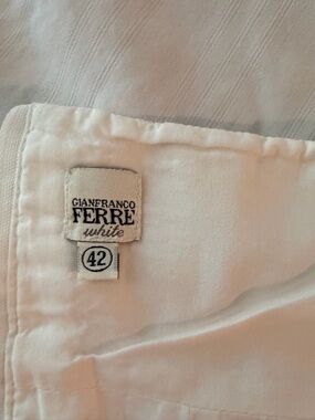 Gianfranco Ferre White Cotton Top